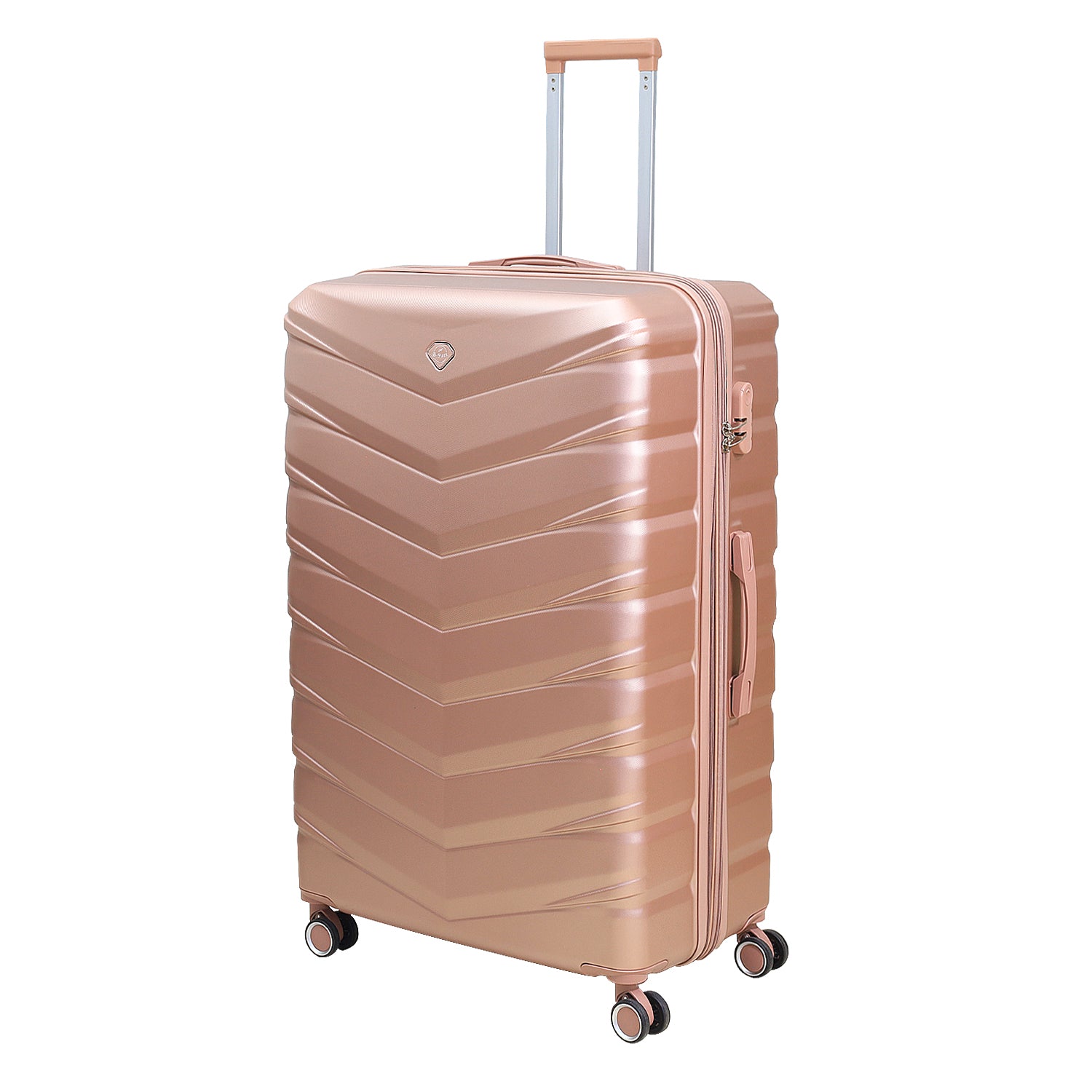 28" Travel Suitcase Denver Rose Gold Expandable ABS Luggage