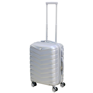 20" Travel Suitcase Denver Silver Expandable ABS Luggage