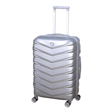 24" Denver Silver Expandable Luggage Travel Suitcase
