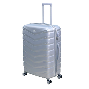 32" Travel Suitcase Denver Silver Expandable ABS Luggage