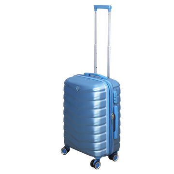 20" Travel Suitcase Ice Blue Expandable Luggage