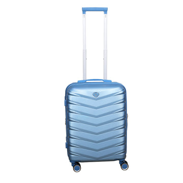 20" Travel Suitcase Ice Blue Expandable Luggage