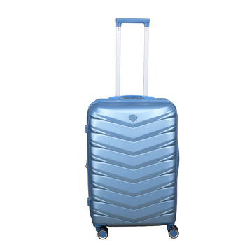 24" Travel Suitcase Ice Blue Expandable Luggage