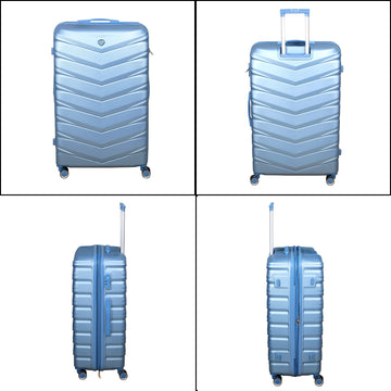 28" Travel Suitcase Ice Blue Expandable Luggage