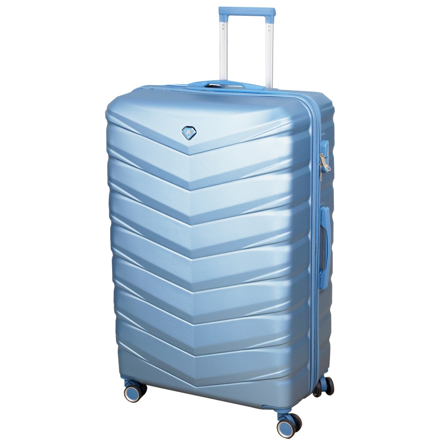 32" Travel Suitcase Ice Blue Expandable Luggage