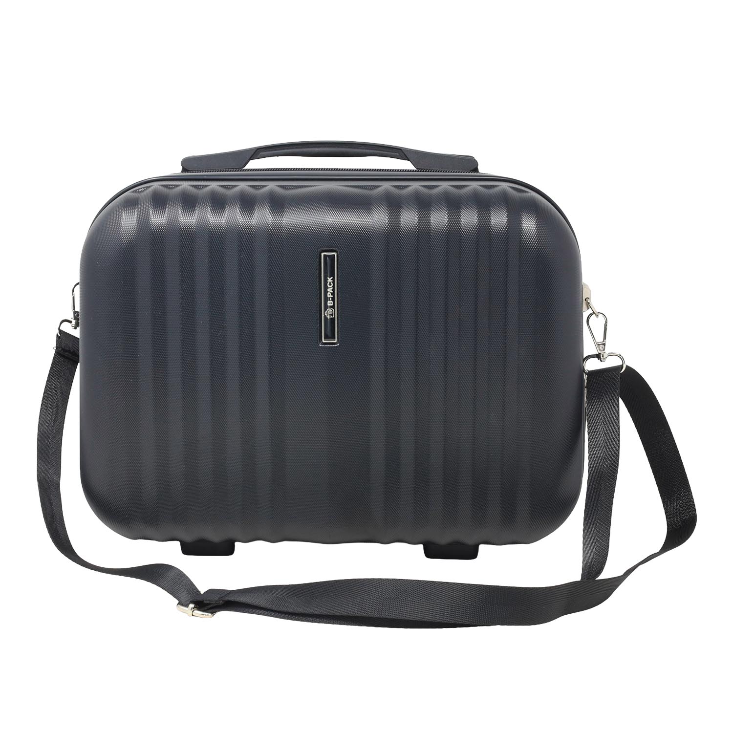 Black Hard Shell ABS with Shoulder Strap Vanity Case