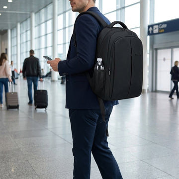 Men Women Boys Laptop Backpack - Black