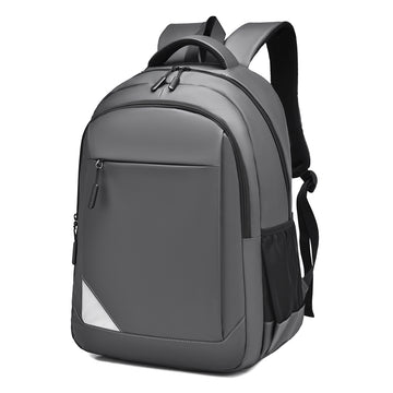Grey Laptop Backpack Water Resistant Multipocket Travel Work Rucksack
