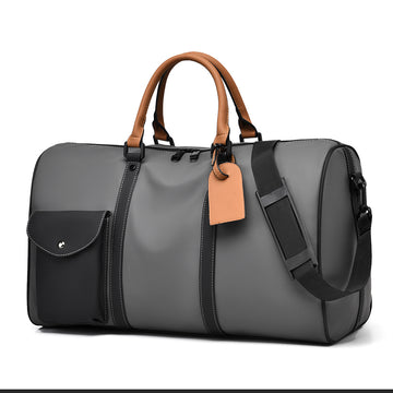 Grey Water Resistant Travel Gym Sports Shoulder Hold all Duffle Bag