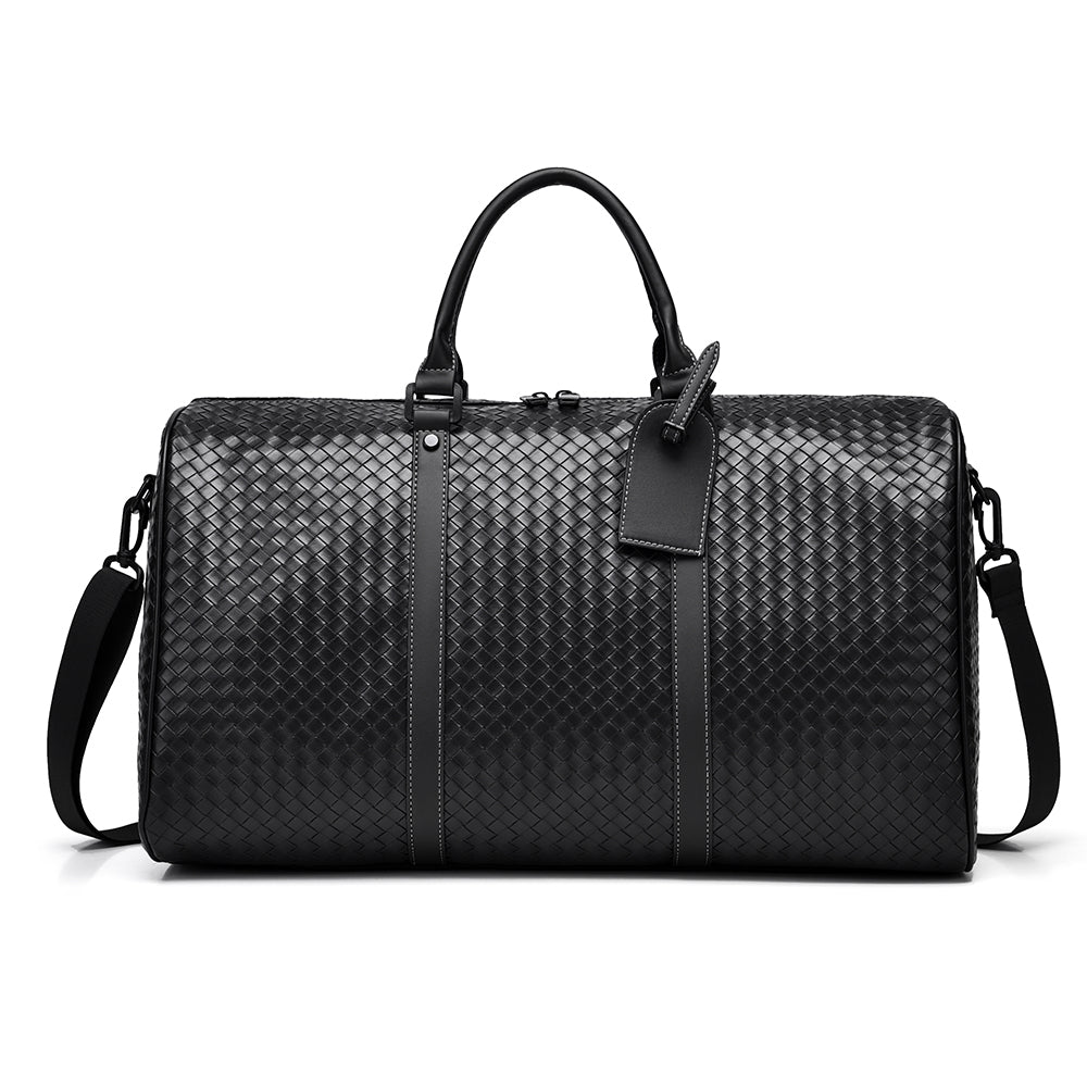 Large Black Woven Water Resistant Travel Gym Sports Hold all Duffle Bag