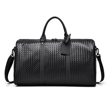 Large Black Woven Water Resistant Travel Gym Sports Hold all Duffle Bag