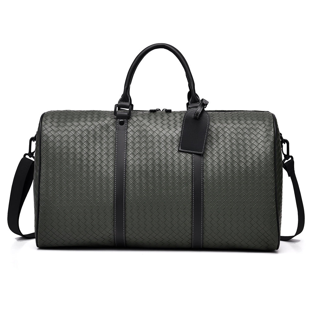 Large Green Woven Water Resistant Travel Gym Sports Hold all Duffle Bag