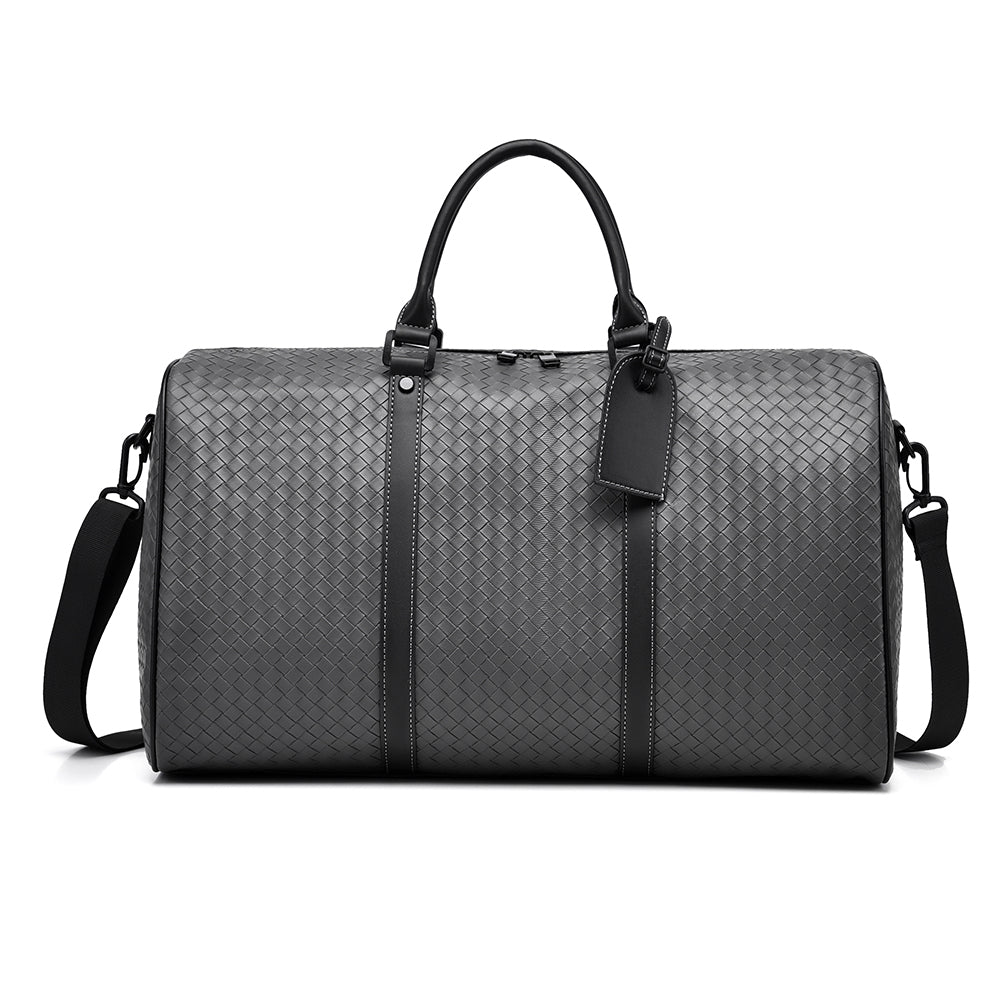 Large Grey Woven Water Resistant Travel Gym Sports Hold all Duffle Bag