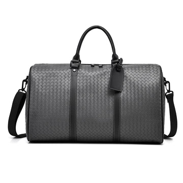 Large Grey Woven Water Resistant Travel Gym Sports Hold all Duffle Bag