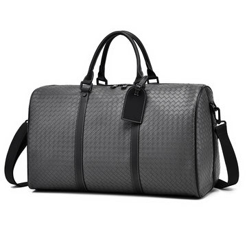 Large Grey Woven Water Resistant Travel Gym Sports Hold all Duffle Bag