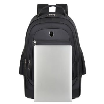 Black Wheeled Laptop Backpack Travel Work Trolley Business Rucksack