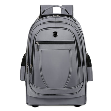 Grey Wheeled Laptop Backpack Travel Work Trolley Business Rucksack