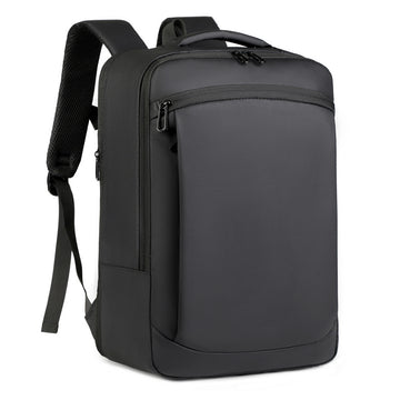 Expandable Black Fits 15.6" Laptop Backpack with USB Port