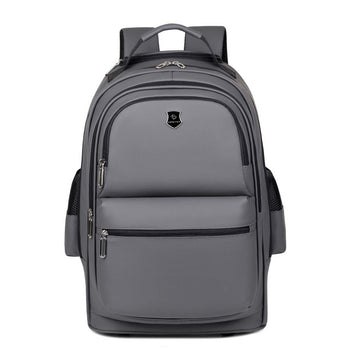 2-in-1 Rolling Trolley Grey Backpack with Extendable Handle