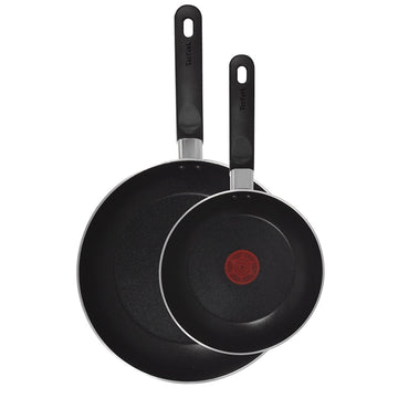 Tefal Taste Twin Pack Black Non-Stick Aluminium Frying Pans