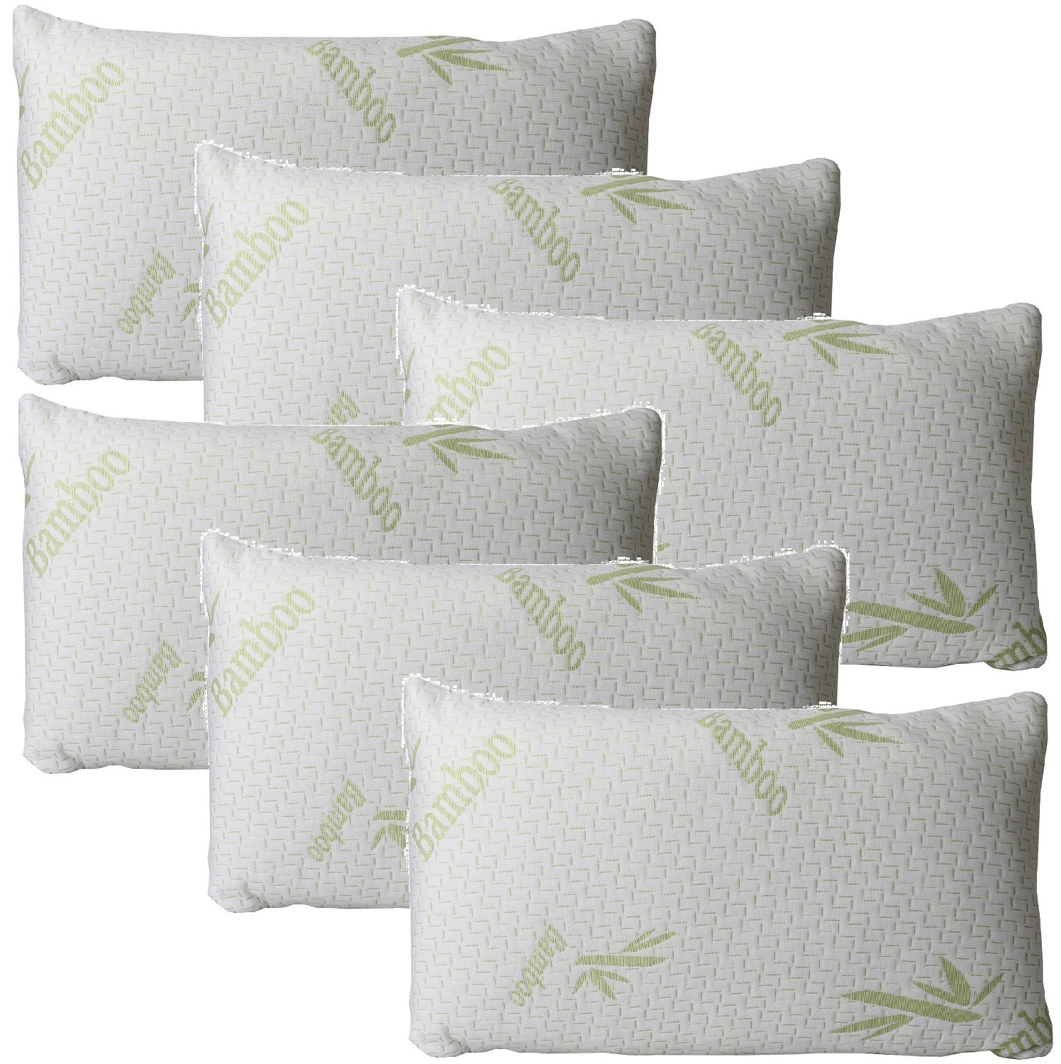 6pcs Bamboo Memory Foam Pillow