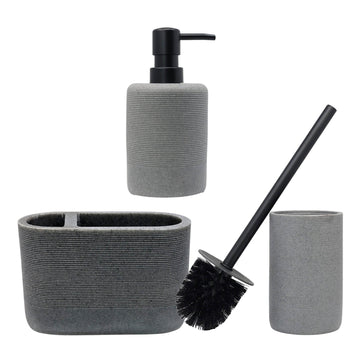 Soap Dispenser with Toothbrush & Toilet Brush Holder