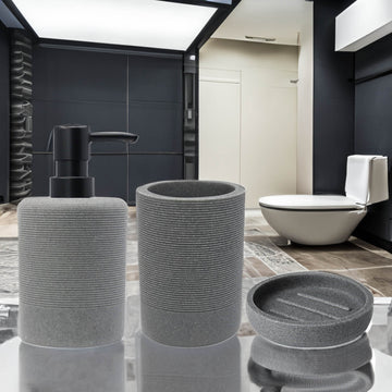 Non-Slip Soap Dispenser & Toothbrush Holder with Tumbler