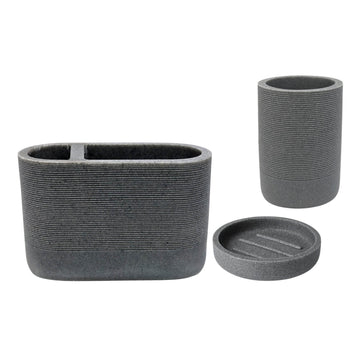 Dual Toothbrush Holder & Round Tumbler Soap Dish