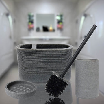 Toothbrush Holder & Soap Dish with Toilet Brush Holder