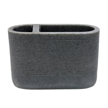 Blue Canyon Grey Dual Toothbrush & Toothpaste Holder