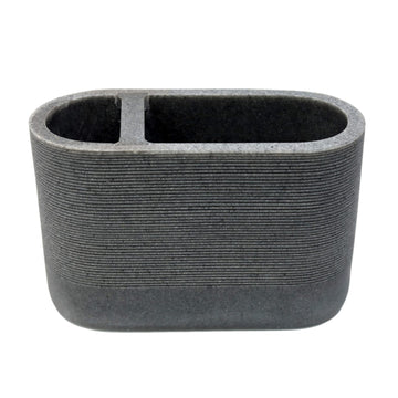 Blue Canyon Grey Dual Toothbrush & Toothpaste Holder