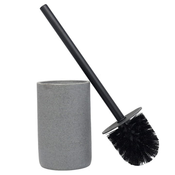 Blue Canyon Grey Toilet Brush & Holder With Lid