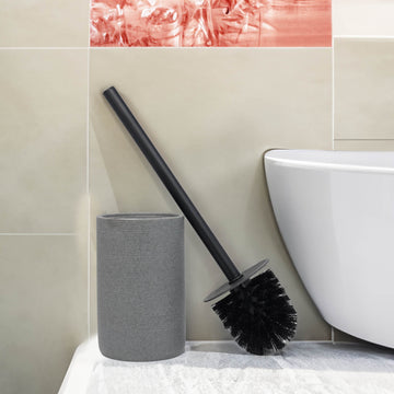 3Pcs Round Toilet Brush & Holder