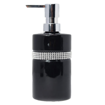 Blue Canyon Black Diamante Liquid Soap Dispenser