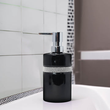 Blue Canyon Black Diamante Liquid Soap Dispenser