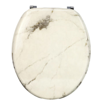 Blue Canyon Marbled Wooden Toilet Seat With Lid