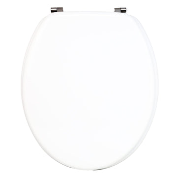 Blue Canyon White Wooden Toilet Seat With Lid