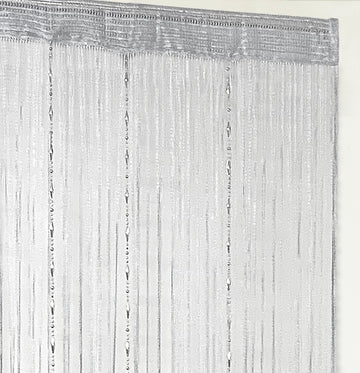 Beaded Gems String Curtains Silver Grey