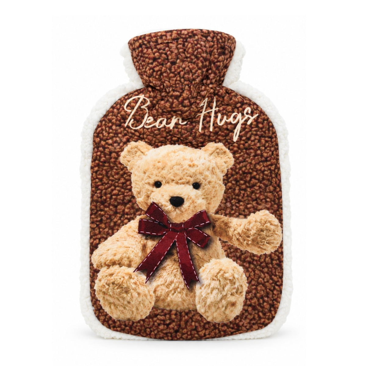 Teddy Bear Hot Water Bottle Neck Body Shoulder Warmer + Plush Cover