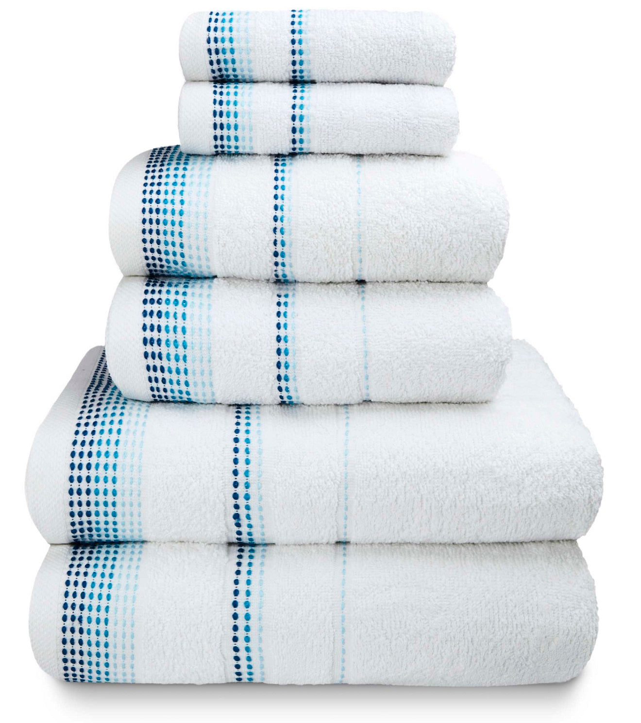 Berkley Bath Towel Embroidered Trim 100% Cotton 480GSM - White