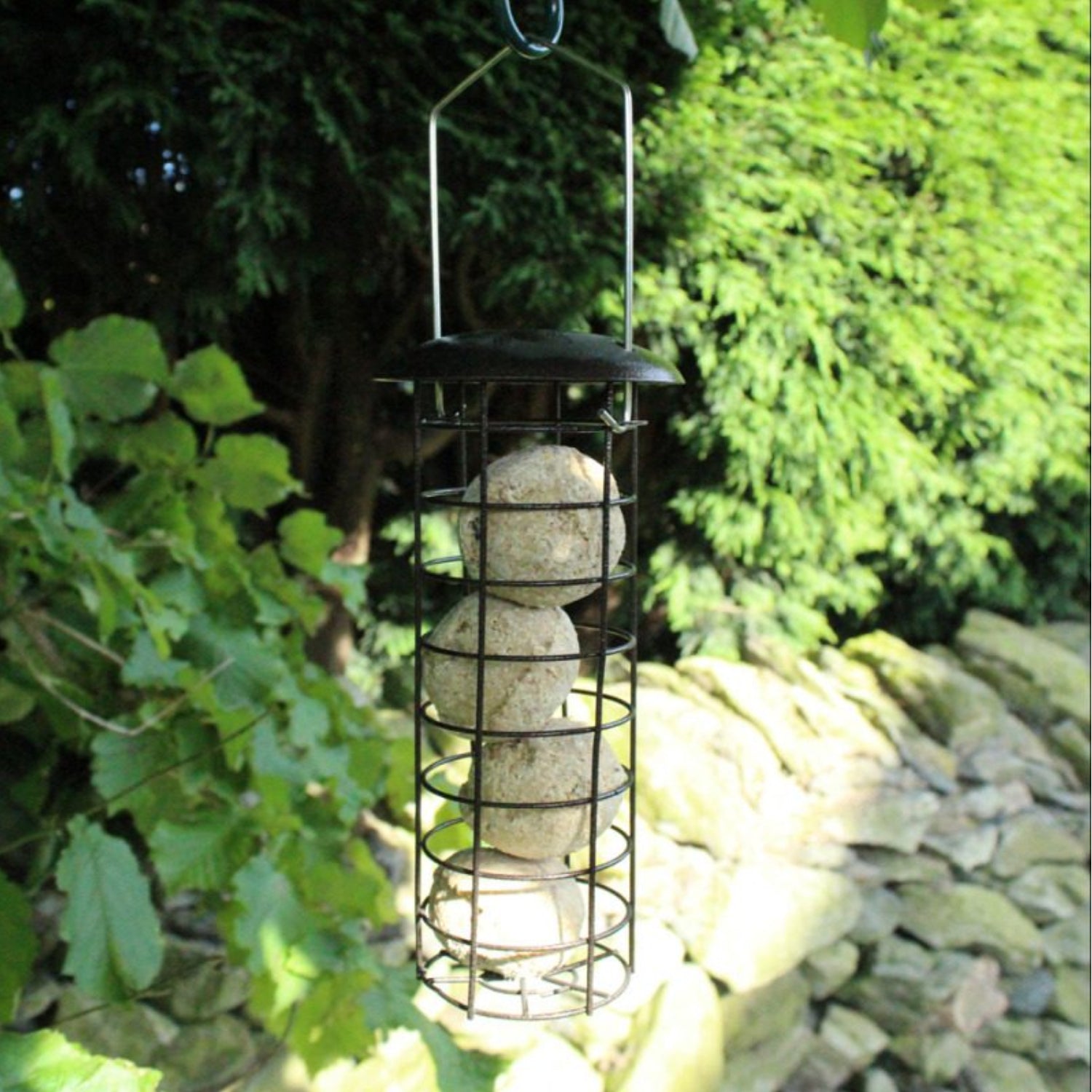 Hanging Metal Cage Wild Bird Suet Fat Ball Feeder