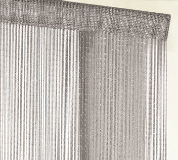 Glitter String Door Curtains Panel - Grey