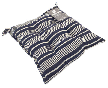 Nautical Stripe Seat Pad Chair Cushion Outdoor - Navy