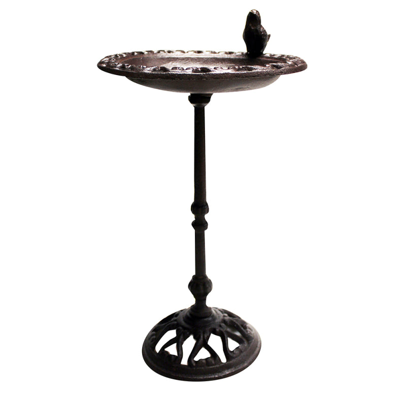 Cast Iron Garden Ornamental Bird Bath Feeder Wild Birds