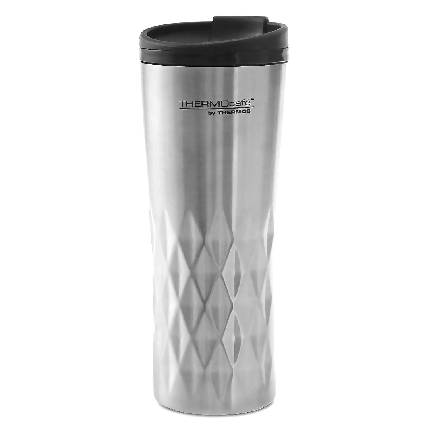 ThermoCafe 400ml Diamond Tumbler Silver