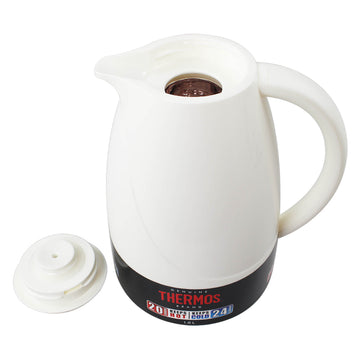 1 Litre White Glass Lined Insulated Coffee Pot Carafe