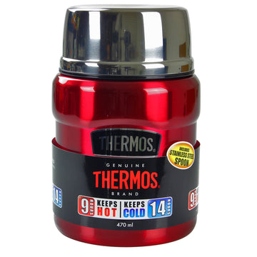 Thermos 470ml Red Food Flask with Spoon