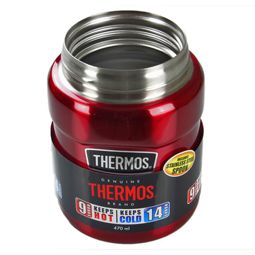 Thermos 470ml Red Food Flask with Spoon