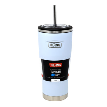 Thermos 710ml Blue Travel Tumbler With Stainless Steel Straw