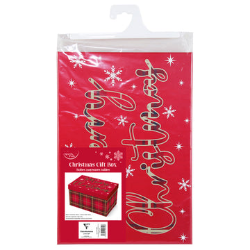 Red Tartan Merry Christmas Box